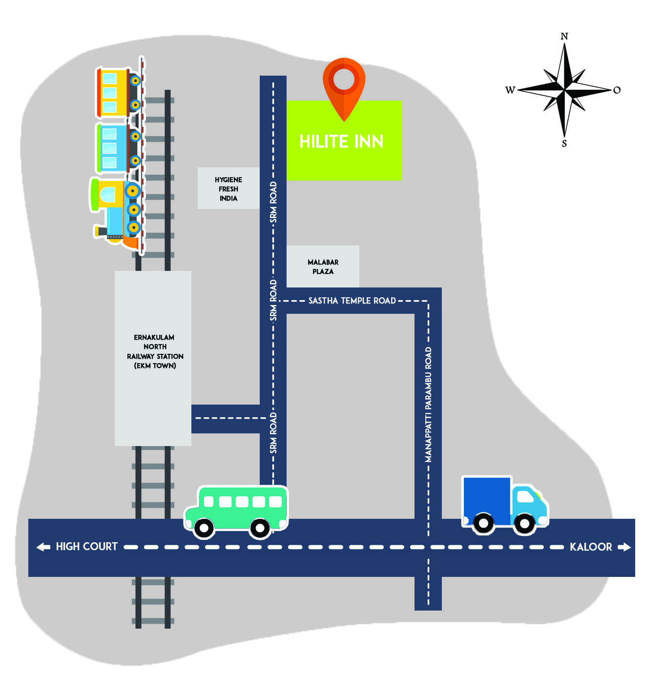 budget hotel near Ernakulam town station